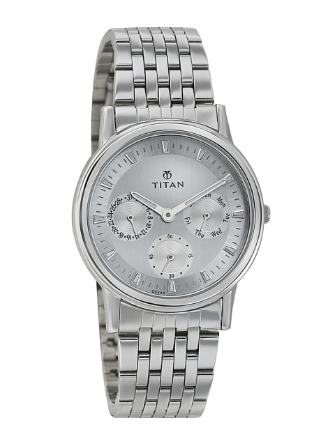 

Titan Women Silver-Toned Dial Watch 2557SM01