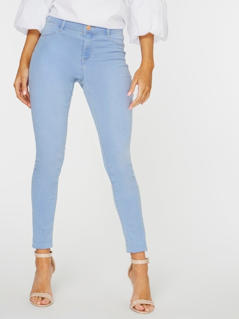 

DOROTHY PERKINS Women Blue Super Skinny Fit Mid-Rise Clean Look Jeans