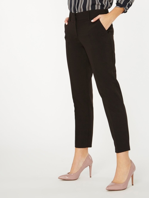 

DOROTHY PERKINS Women Black Tailored Regular Fit Solid Formal Trousers