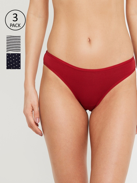 Ginger by Lifestyle Women Pack of 3 Bikini Briefs 8907362599383, Assorted