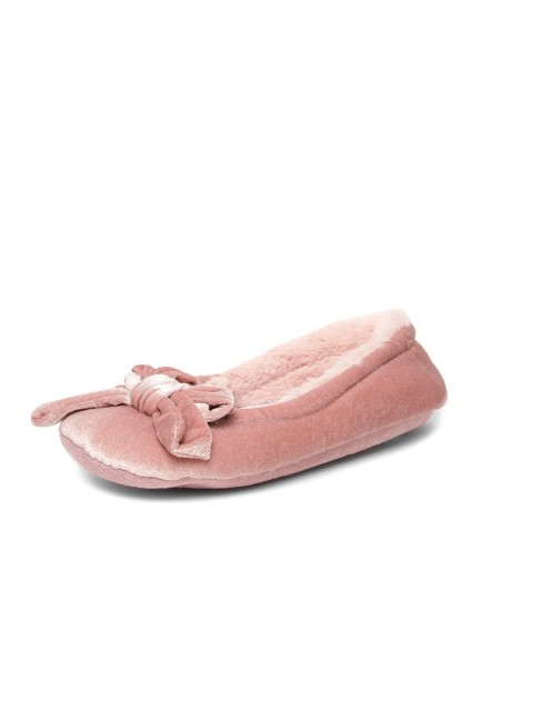 

DOROTHY PERKINS Women Pink Solid Velvet Room Slippers