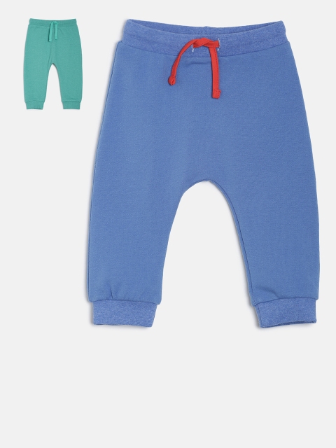 

MINI KLUB Infant Boys Pack Of 2 Solid Joggers, Blue