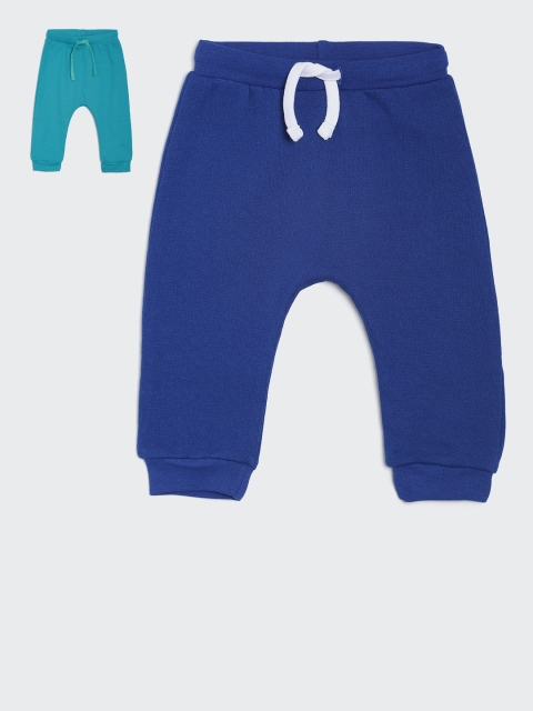 

MINI KLUB Girls Pack Of 2 Solid Joggers, Blue