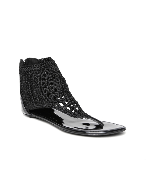 

Catwalk Women Black Crochet Flats