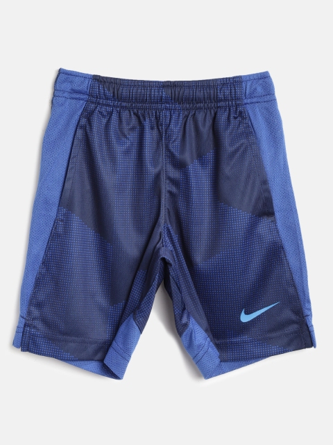 

Nike Boys Blue DF GFX Legacy Dri-FIT Geometric Print Regular Fit Sports Shorts