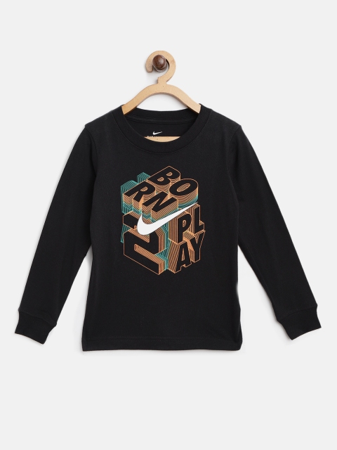 

Nike Boys Black Born to Play Printed Round Neck T-shirt