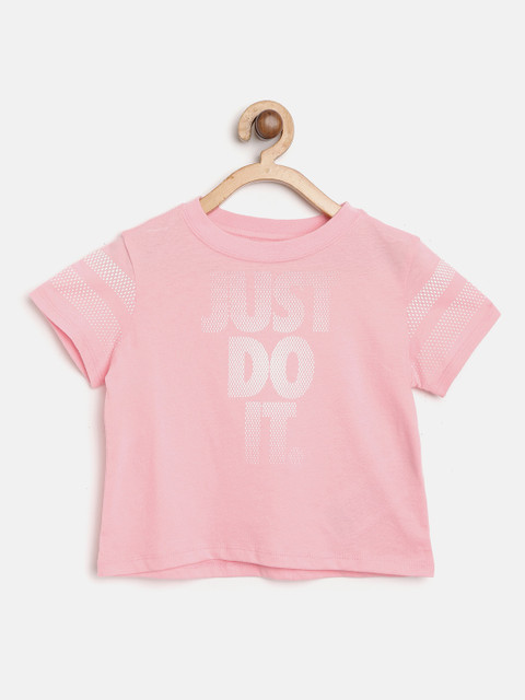

Nike Girls Pink Printed NSW Scoop JDI Sports T-shirt
