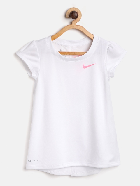 

Nike Girls White Printed Styled Back Top