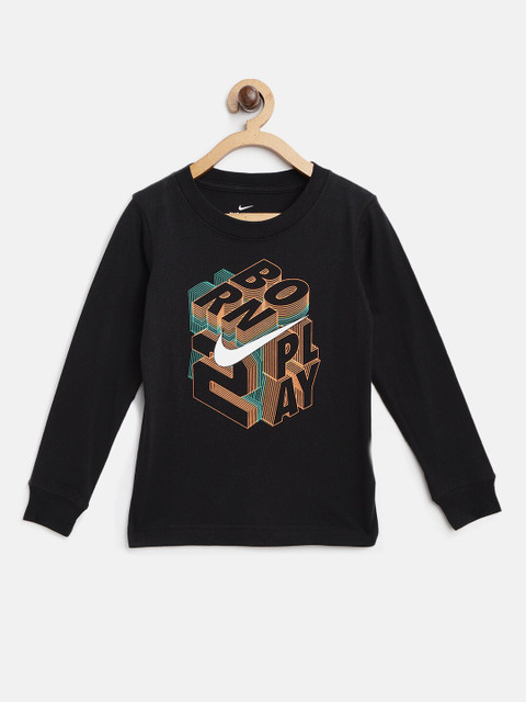 

Nike Boys Black Born to Play Printed Round Neck T-shirt