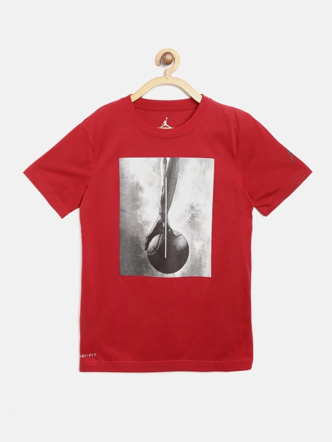 

Jordan Boys Red Graphic Print MJ FA2 AIR Basketball T-shirt