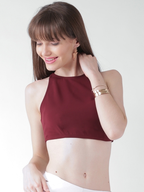 

FOREVER 21 Burgundy Crop Top