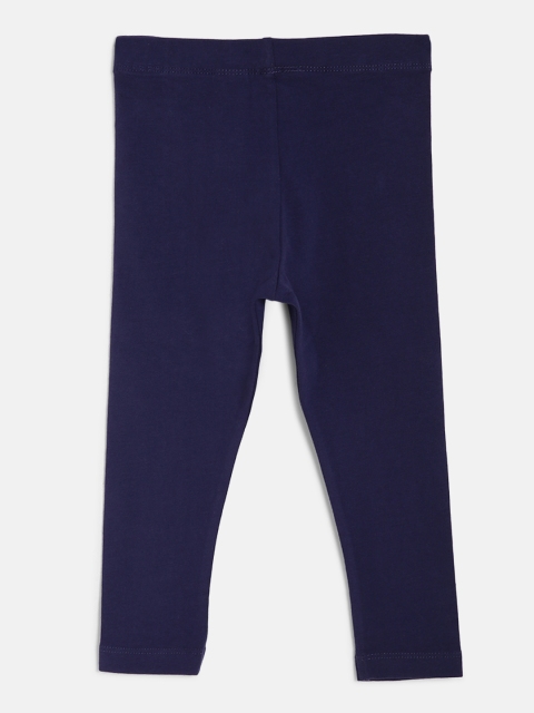 

Marks & Spencer Girls Navy Blue Solid Ankle-Length Leggings