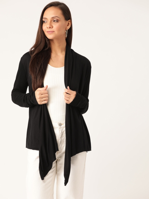 

Trend Arrest Women Black Solid Open Front Shrug