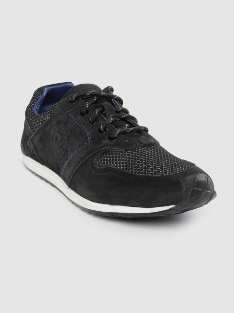 

Woodland Men Black Woven Design Sneakers