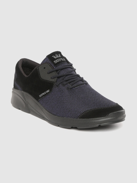

Supra Men Navy Blue & Black Solid Noiz Sneakers