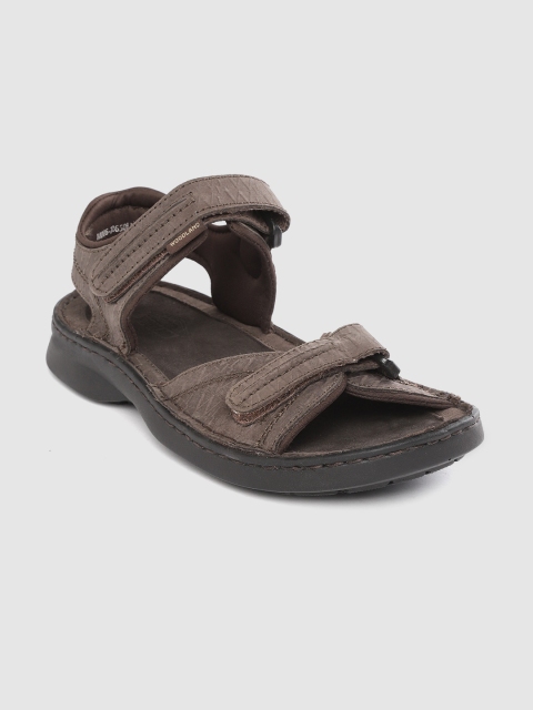 

Woodland Men Brown Textured Nubuck Comfort Sandals