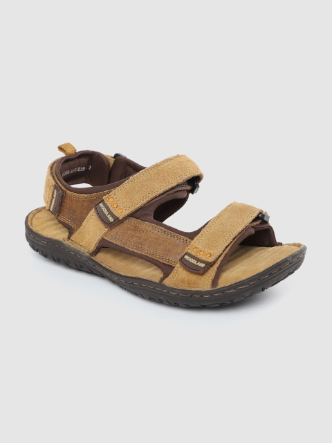 

Woodland Men Camel Brown Suede Comfort Sandals