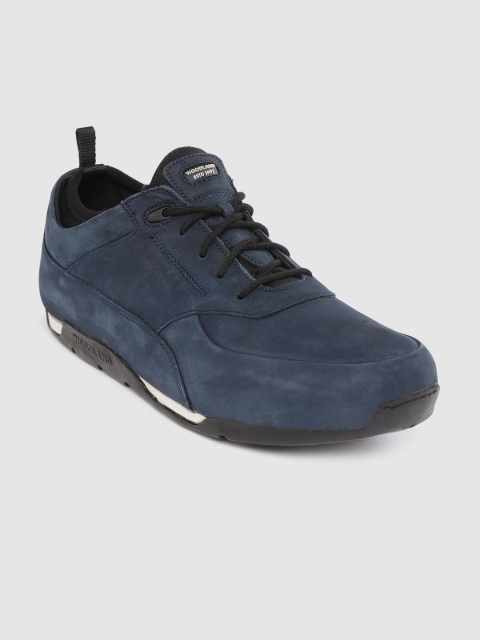 

Woodland Men Navy Blue Nubuck Solid Sneakers