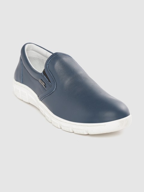 

Woodland Men Navy Blue Leather Solid Slip-On Sneakers
