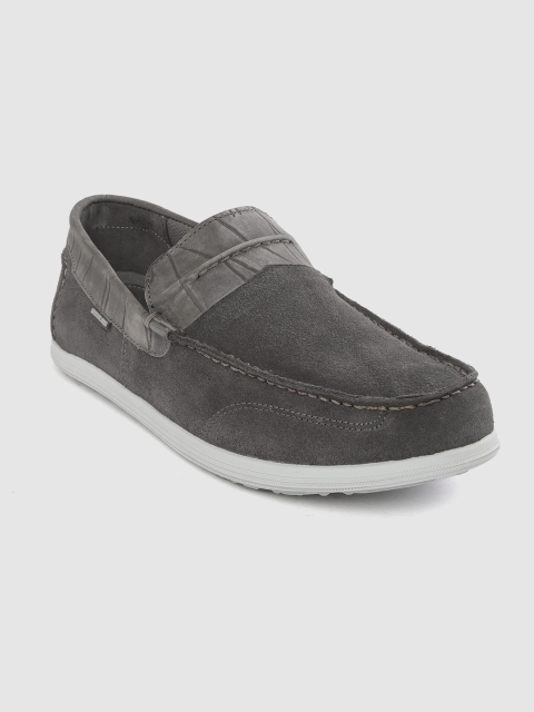 

Woodland Men Charcoal Grey Solid Suede Loafers