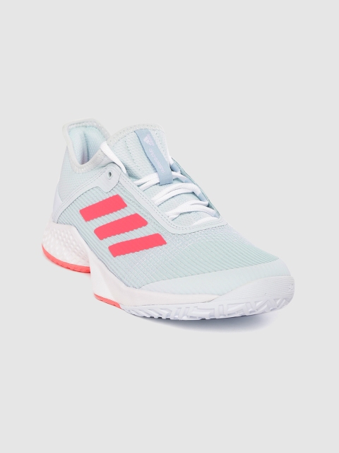 

ADIDAS Women Blue Self-Striped Adizero Club Tennis Shoes