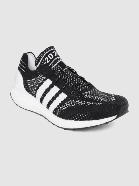 

ADIDAS Men Black & White Woven Design Ultraboost DNA Prime Running Shoes
