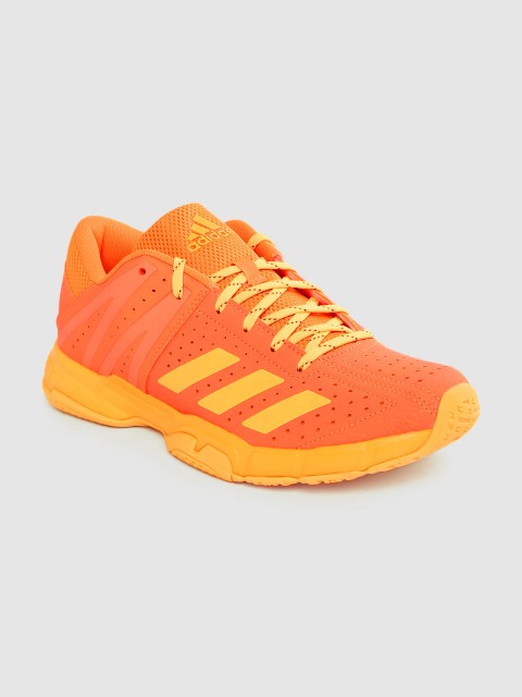 

ADIDAS Men Fluorescent Orange Perforated Wucht P3 Badminton Shoes