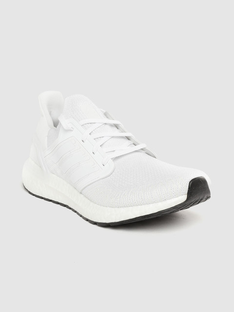 

ADIDAS Men White Ultraboost 20 Woven Design Running Shoes