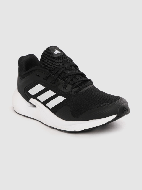

ADIDAS Men Black Self-Striped Alphatorsion Running Shoes