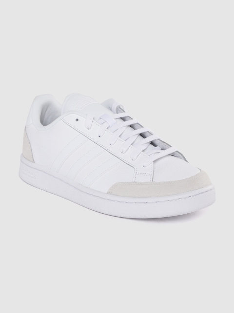 

ADIDAS Men White & Light Beige Grand Court Sneakers