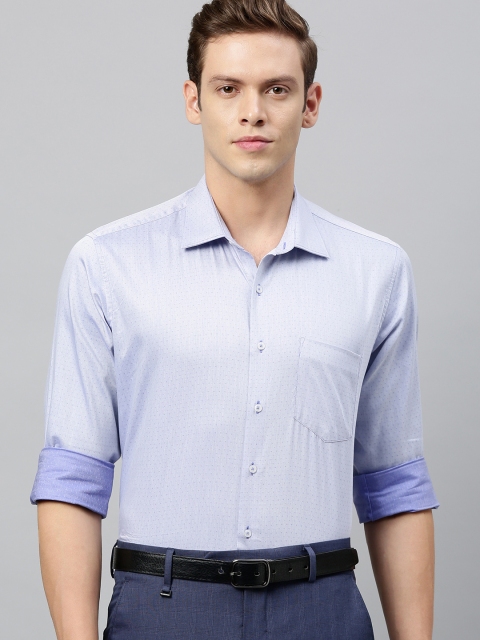 

Van Heusen Men Purple Slim Fit Self Design Formal Shirt