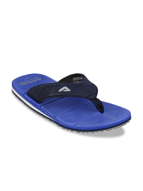 

Adda Men Navy Blue Solid Thong Flip-Flops