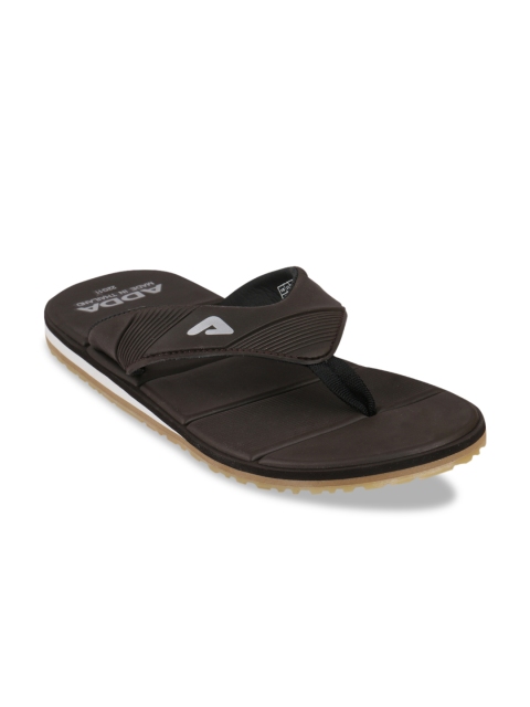 

Adda Men Brown Solid Thong Flip-Flops