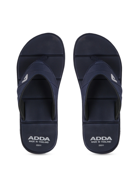 

Adda Men Navy Blue Solid Thong Flip-Flops