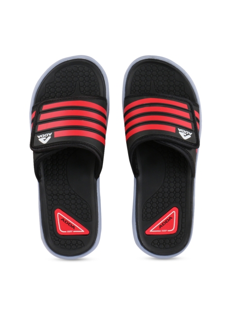 

Adda Men Red & Black Striped Sliders