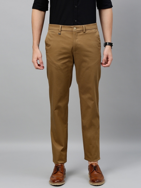 

Van Heusen Men Khaki Slim Fit Solid Regular Trousers