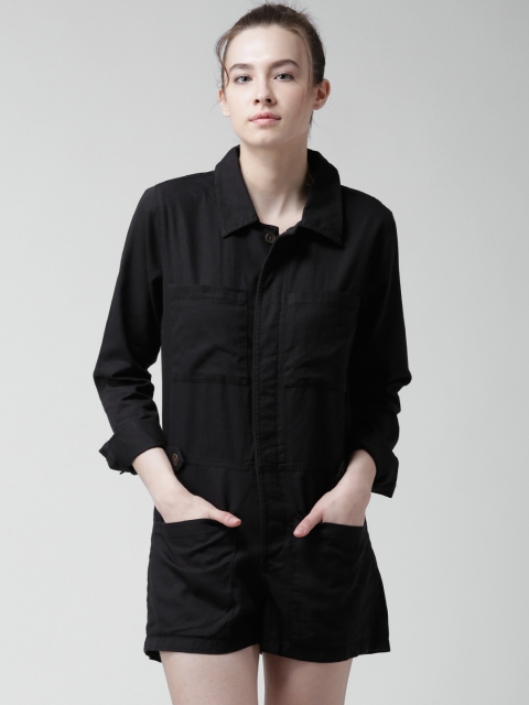 

FOREVER 21 Black Denim Playsuit