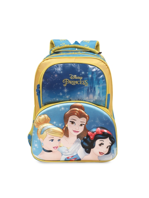 

Priority Girls Blue & Yellow Disney Princes Printed Backpack