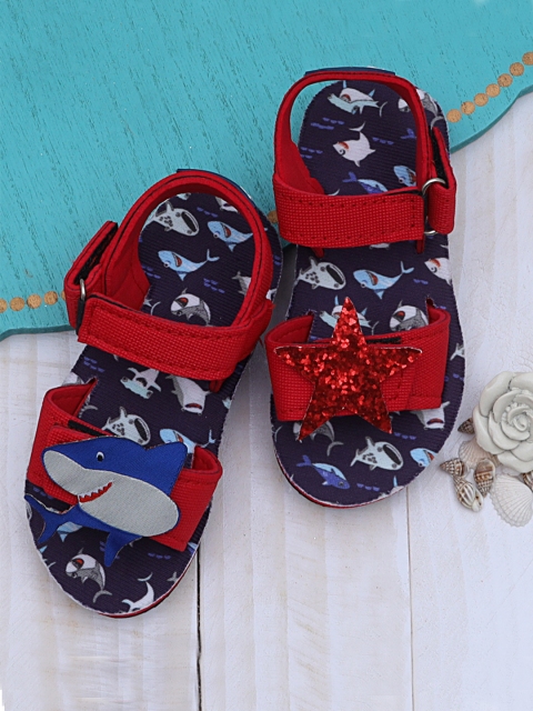 

DChica Girls Blue & Red Comfort Sandals