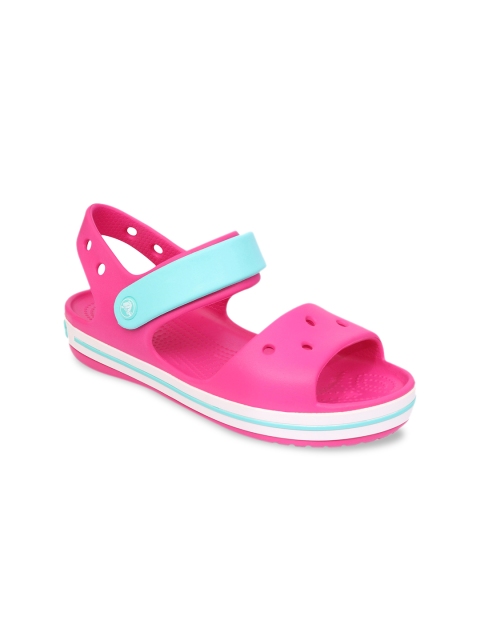 

Crocs Unisex Kids Pink & Blue Comfort Sandals