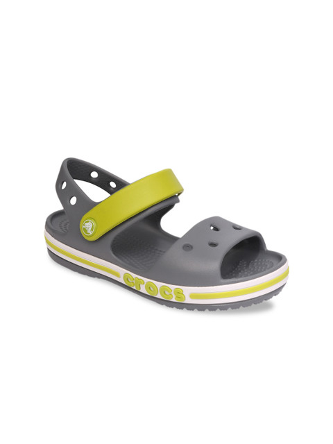 

Crocs Unisex Kids Grey & Green Comfort Sandals