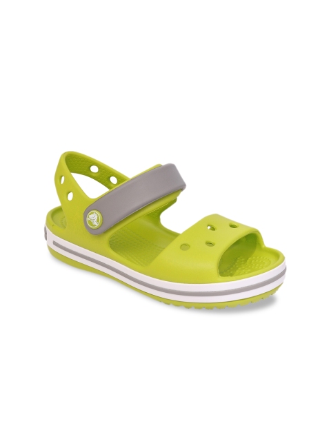 

Crocs Kids Fluorescent Green & Grey Comfort Sandals