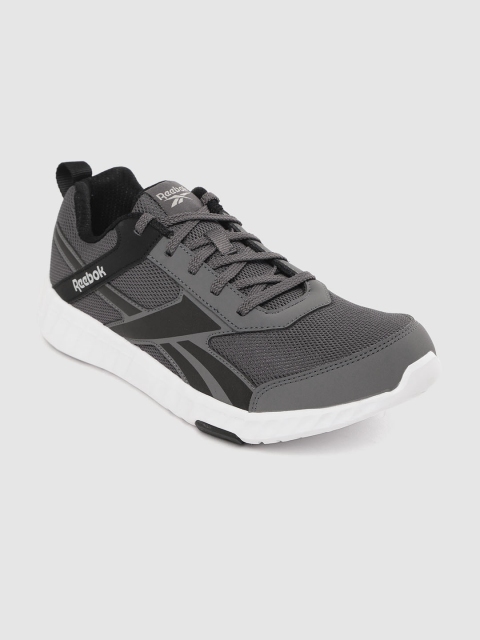 

Reebok Men Charcoal Grey Solid Concuester Running Shoes