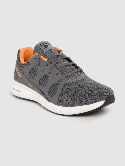 

Reebok Men Charcoal Grey Driftium 2.0 Woven Design Running Shoes