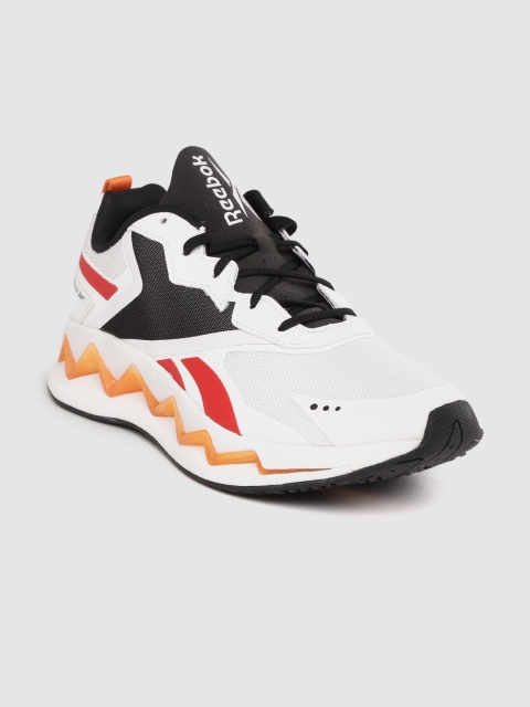

Reebok Men White & Black Colourblocked Zig Elusion Energy Running Shoes