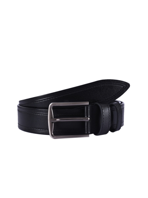 

BuckleUp Men Black Solid Belt