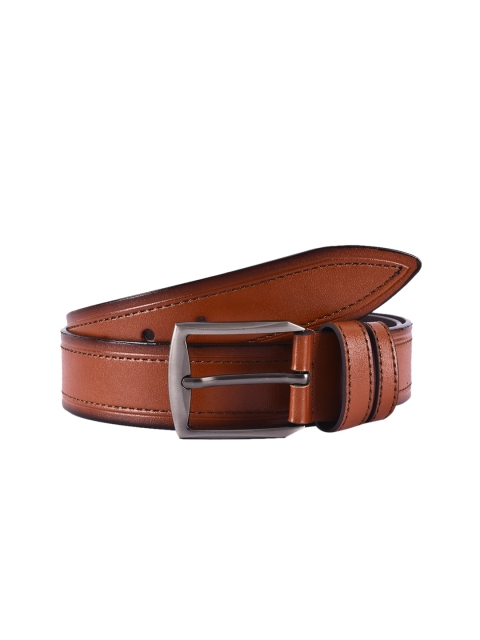 

BuckleUp Men Tan Solid Leather Belt