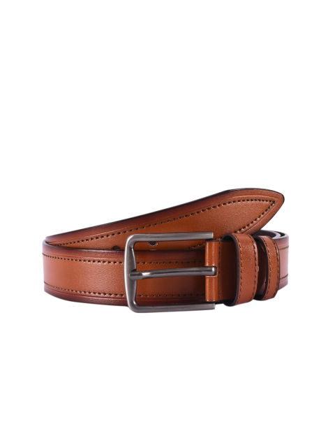 

BuckleUp Men Tan Solid Leather Belt