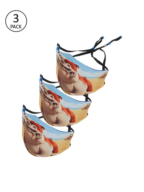 

FROGGY Kids 3 Pcs Blue & Red Printed 3-Ply Reusable Outdoor Masks