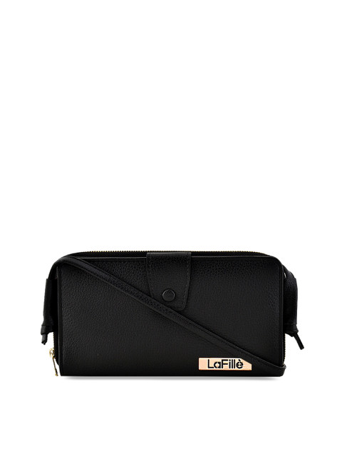 

LaFille Black Solid Purse Clutch